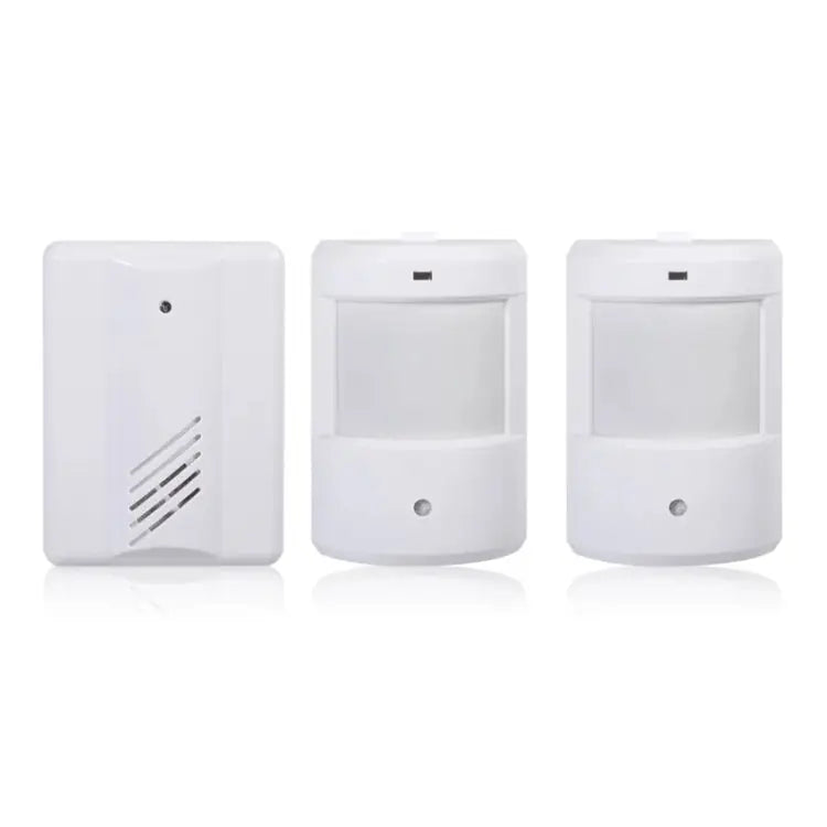 1 to 2 PIR Infrared Sensors Wireless Doorbell Alarm Detector for Home / Office Doorbell Alarm Detector - Doorbell Alarm