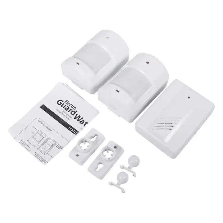 1 to 2 PIR Infrared Sensors Wireless Doorbell Alarm Detector for Home / Office Doorbell Alarm Detector - Doorbell Alarm