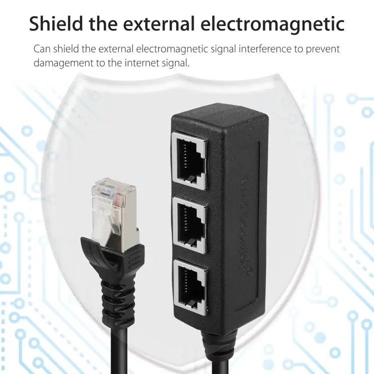 1 to 3 Socket LAN Ethernet Network RJ45 Plug Splitter Extender 3 Ports RJ45 - 3 Ports RJ45