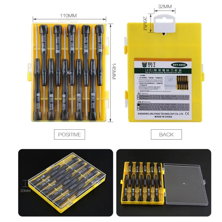 10 in 1 BEST BST-8800E Repair Tool Precision Multi-purpose Magnetic Screwdriver Set BST-8800E - BST-8800E