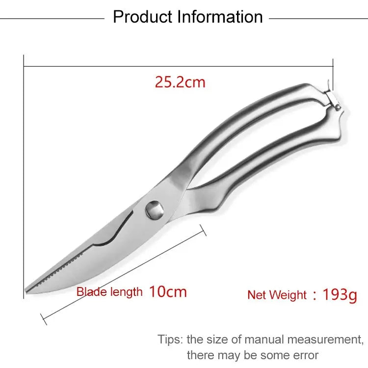 10 inch Kitchen Poultry Fish Chicken Bone Stainless Steel Cutter Cook Gadget Shear Case Package Case Package - Case