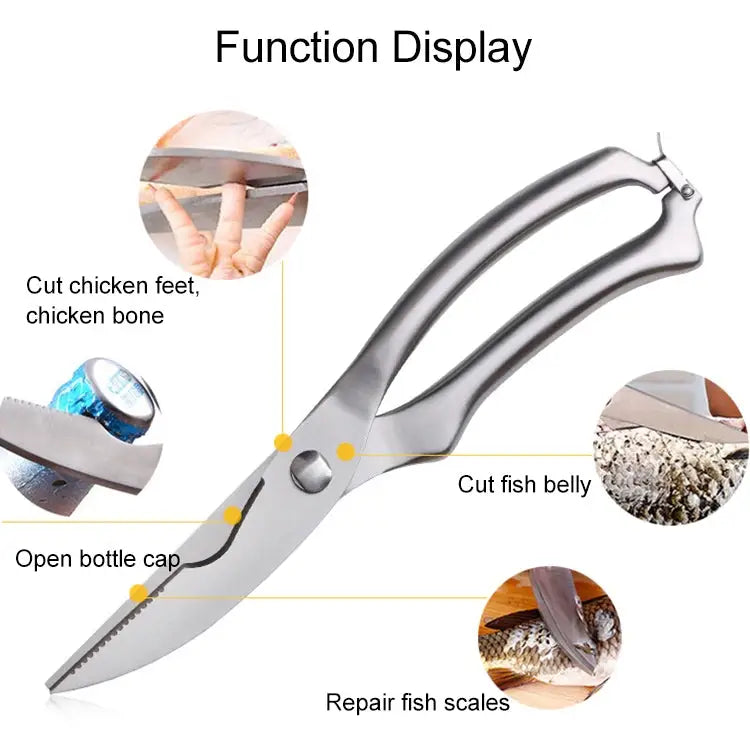 10 inch Kitchen Poultry Fish Chicken Bone Stainless Steel Cutter Cook Gadget Shear Case Package Case Package - Case
