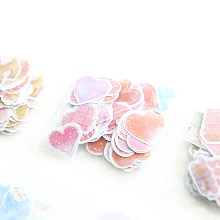 10 Packs Creative Waterproof PVC Sticker DIY Album Diary Watercolor Decorative Sticker Random Delivery PVC Sticker