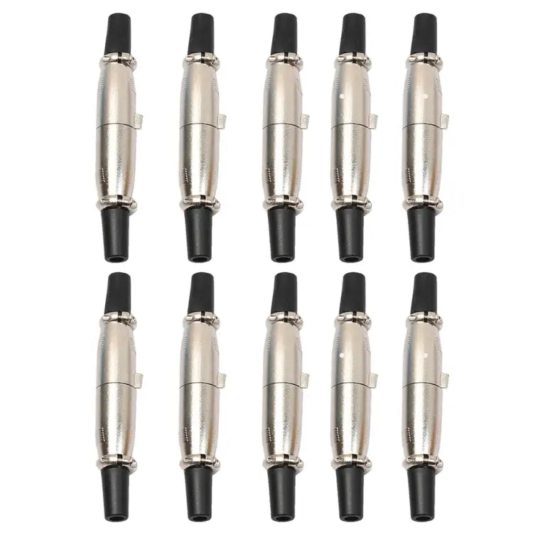 10 Pairs 3 Pin XLR Plug Male + Female Jack Mic Jack Plug Socket Connector 10 Pairs - 10 Pairs