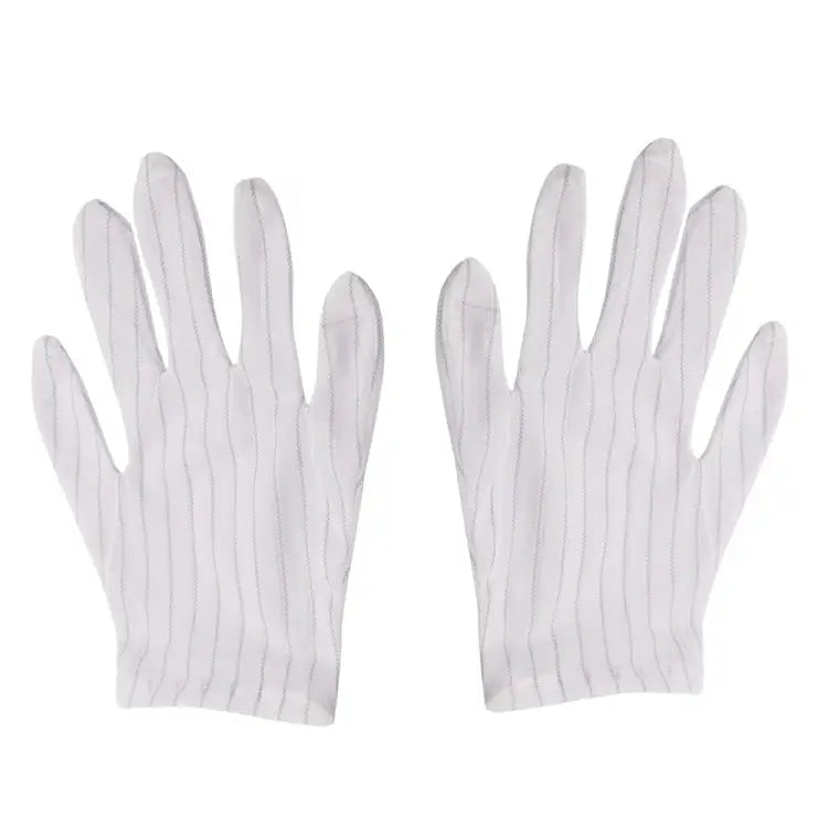 10 Pairs Anti-static Stripe Plastic Gloves Size：Free Size - Plastic Gloves