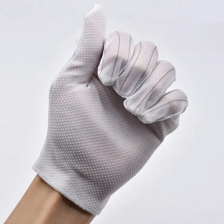10 Pairs Anti-static Striped Dispensing Gloves Size：Free Size - Dispensing Gloves