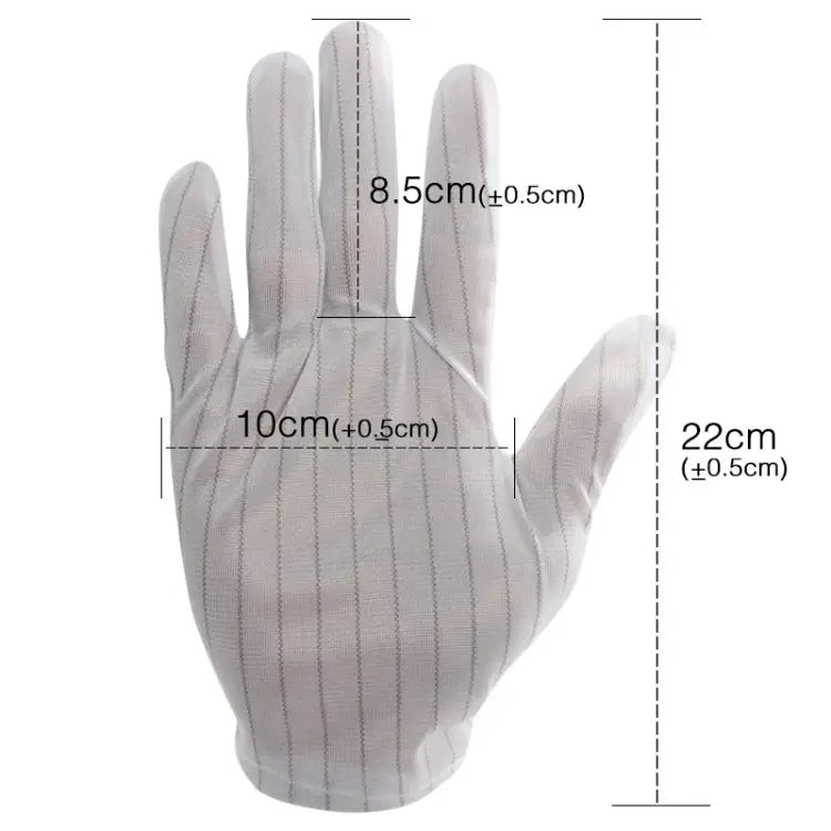 10 Pairs Anti-static Striped Dispensing Gloves Size：Free Size - Dispensing Gloves