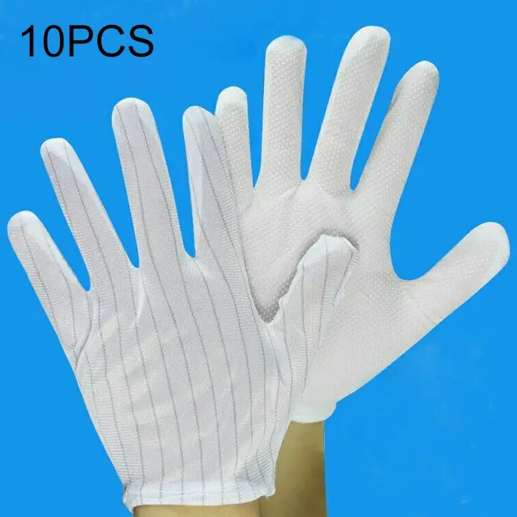 10 Pairs Anti-static Striped Dispensing Gloves Size：Free Size - Dispensing Gloves