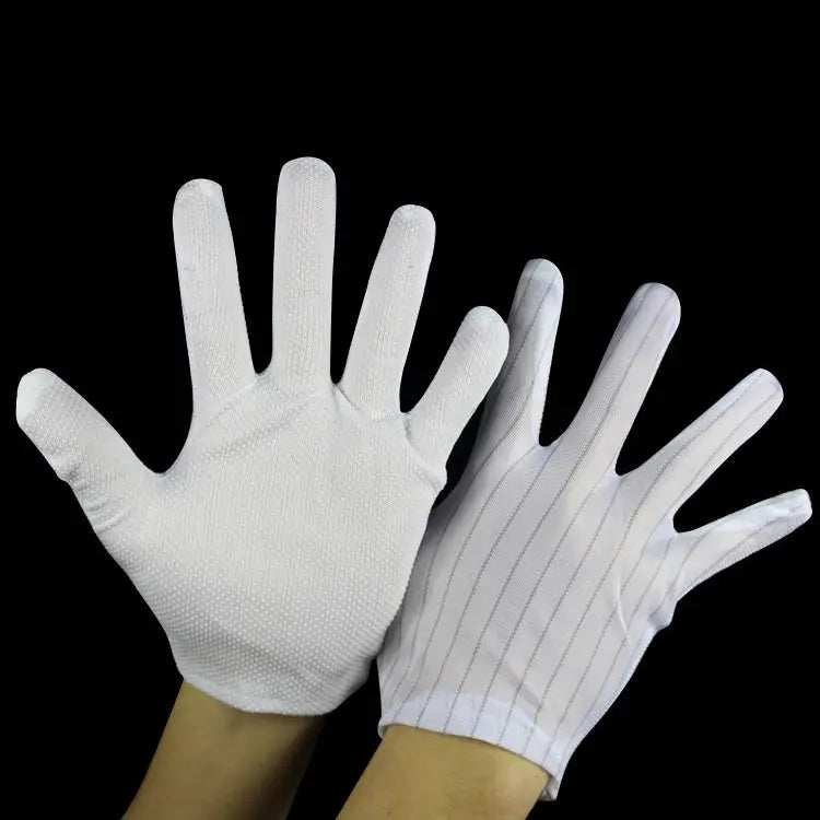 10 Pairs Anti-static Striped Dispensing Gloves Size：Free Size - Dispensing Gloves