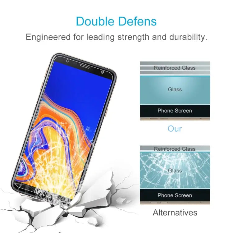 10 PCS 0.26mm 9H 2.5D Tempered Glass Film for Galaxy J4+ For Galaxy J4+ - For Galaxy J4+
