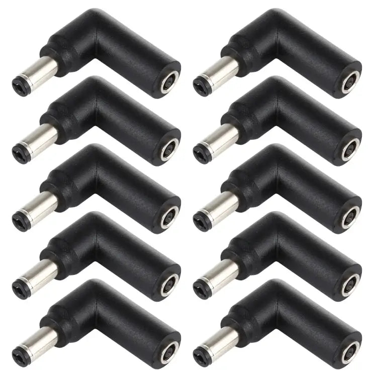10 PCS 4.5 x 3.0mm Female to 5.5 x 2.1mm Male Plug Elbow Adapter Connector 4.5x3.0mm to 5.5x2.1mm - 4.5x3.0mm