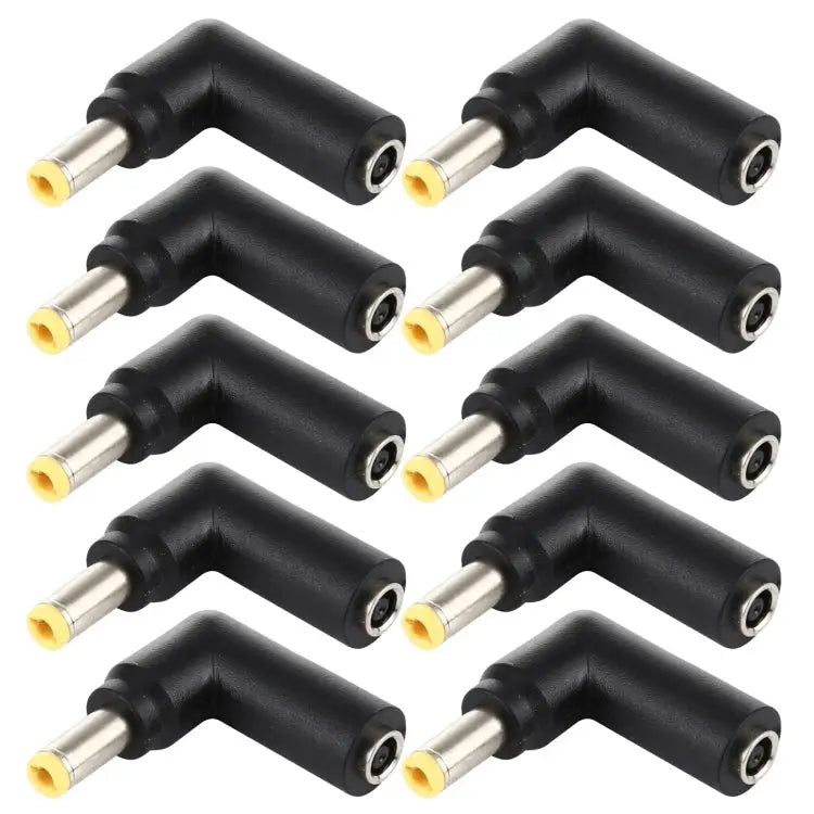 10 PCS 4.5 x 3.0mm Female to 5.5 x 2.5mm Male Plug Elbow Adapter Connector 4.5x3.0mm to 5.5x2.5mm - 4.5x3.0mm