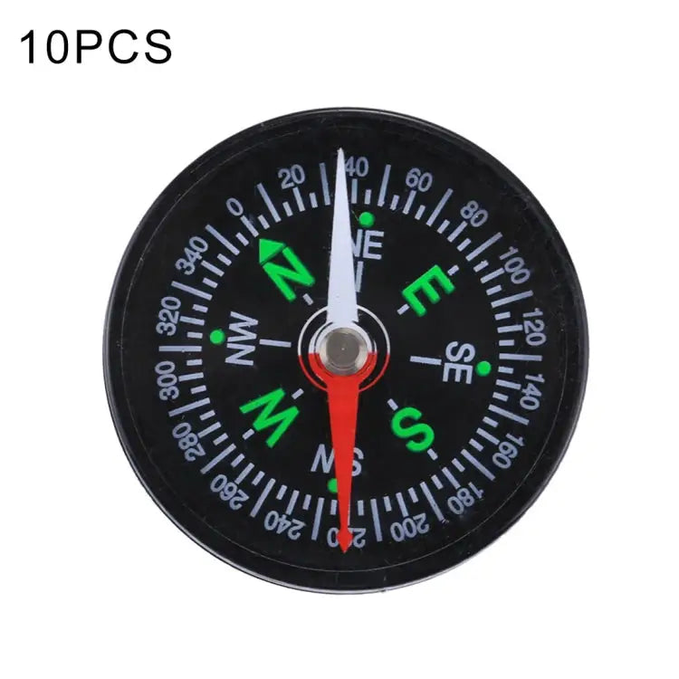 10 PCS 40mm Outdoor Sports Camping Hiking Pointer Guider Plastic Compass Hiker Navigation Random Color Delivery 40mm