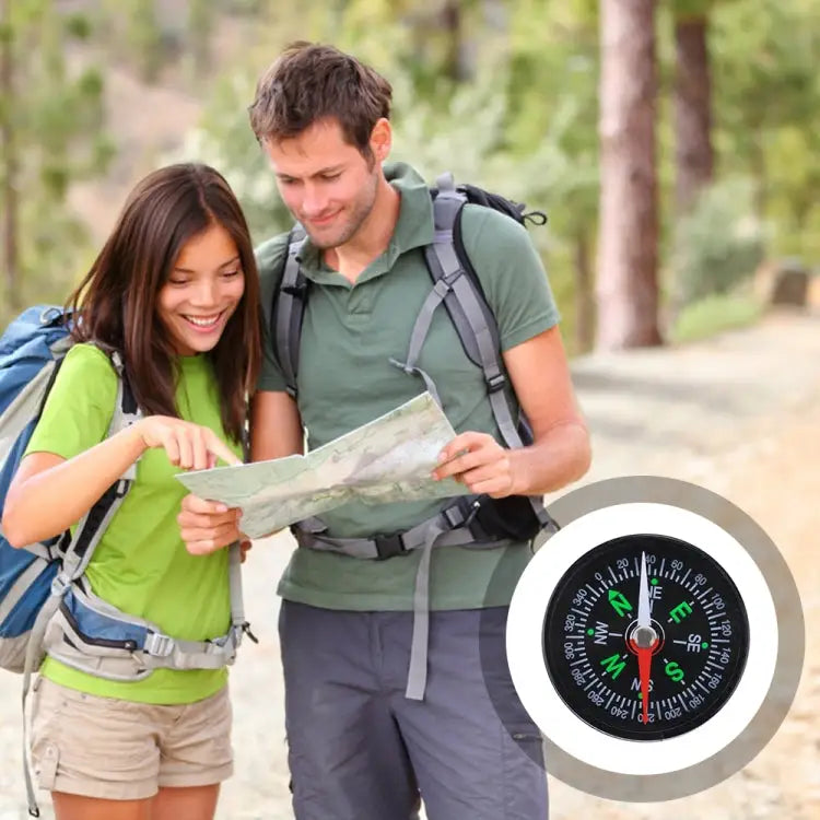 10 PCS 40mm Outdoor Sports Camping Hiking Pointer Guider Plastic Compass Hiker Navigation Random Color Delivery 40mm