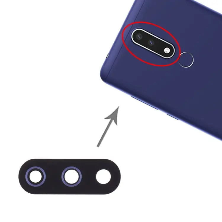 10 PCS Back Camera Lens for Nokia 3.1 Plus / TA-1118 For Nokia 3.1 Plus - For Nokia 3.1 Plus