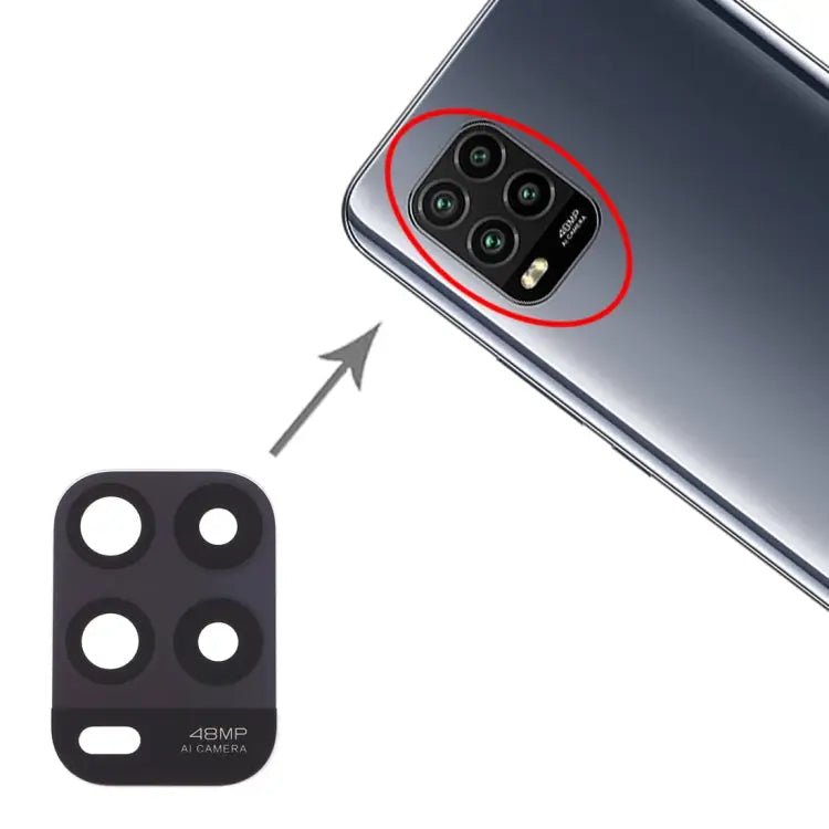 10 PCS Back Camera Lens for Xiaomi Mi 10 Lite 5G - For Xiaomi Mi 10 Lite 5G