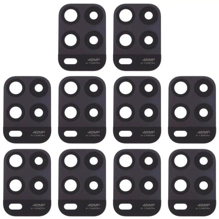 10 PCS Back Camera Lens for Xiaomi Mi 10 Lite 5G - For Xiaomi Mi 10 Lite 5G