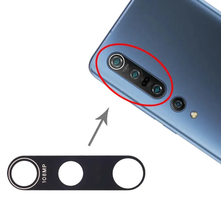 10 PCS Back Camera Lens for Xiaomi Mi 10 Pro 5G - For Xiaomi Mi 10 Pro 5G