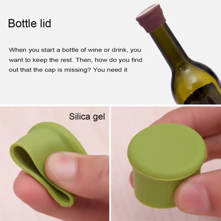 10 PCS Candy Color Silicone Wine Beer Condiments Bottle Stopper Random Color Delivery 10 PCS Candy Color - 10 PCS Candy