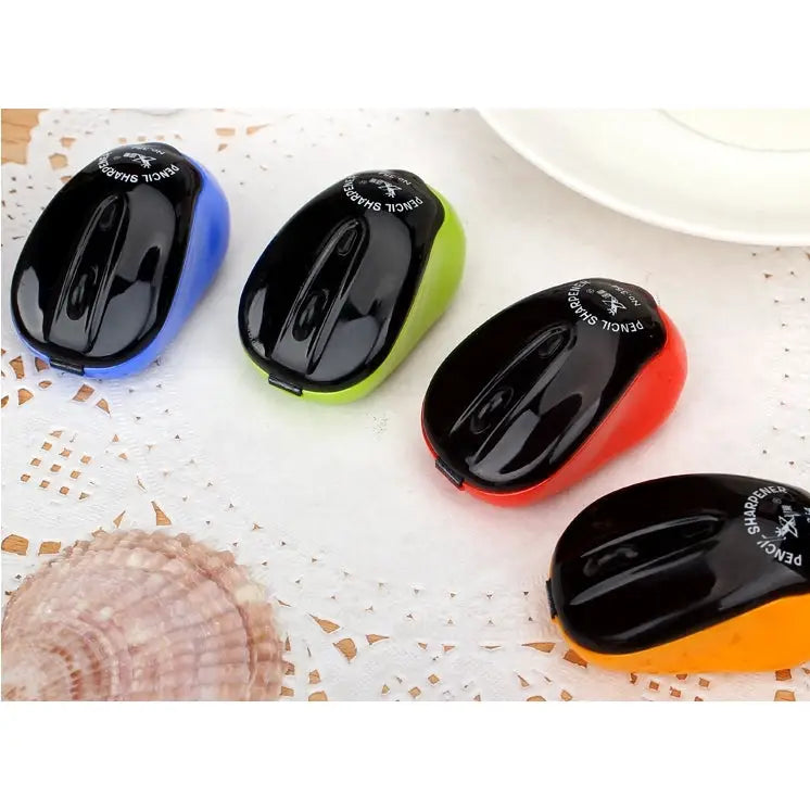 10 PCS Creative Mouse Style Pencil Sharpeners Mechanical Machine School Stationery Office Supplies Random Color