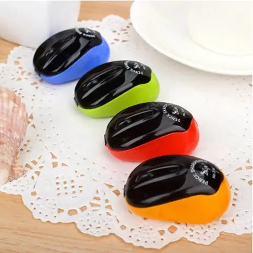 10 PCS Creative Mouse Style Pencil Sharpeners Mechanical Machine School Stationery Office Supplies Random Color