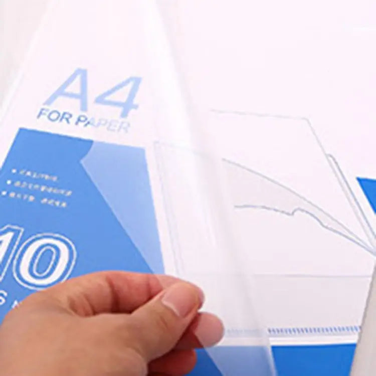 10 PCS Deli Transparent Single Page A4 Folder Size: 32.1*30.7cm 32.1x30.7cm - 32.1x30.7cm