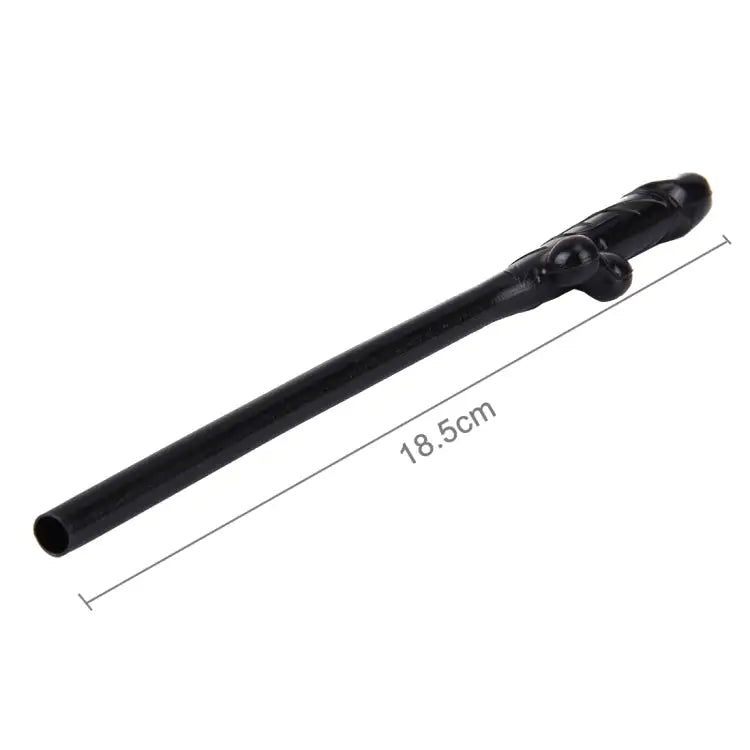 10 PCS Dicky Sipping Straw Length: about 19cm Dicky Sipping Straw(Black) - Dicky Sipping Straw(Black) / Black