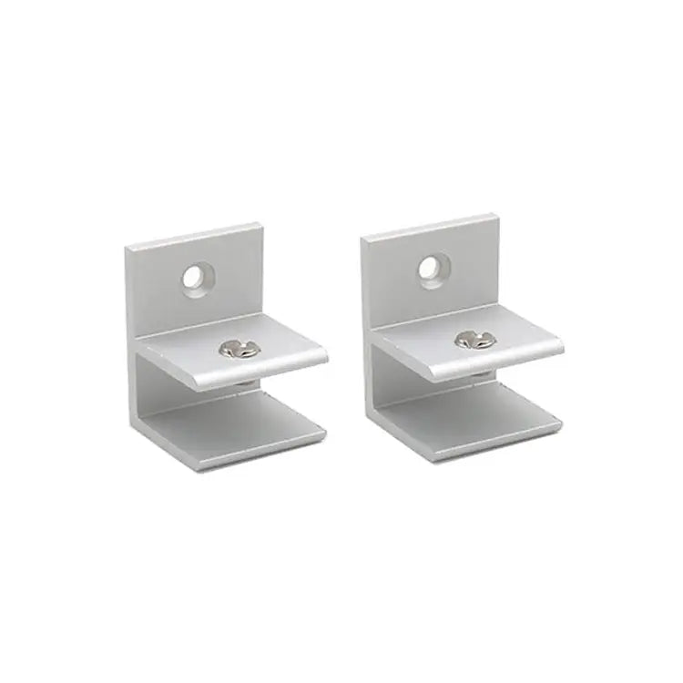 10 PCS F-type Aluminum Alloy Glass Combination Clamp Cabinet Partition Fixing Clip Size: S Cliped 5-10mm F-type S