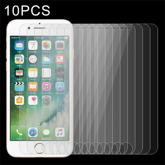 10 PCS for iPhone 8 Plus & iPhone 7 Plus 0.26mm 9H Surface Hardness 2.5D Explosion-proof Tempered Glass Non-full Screen
