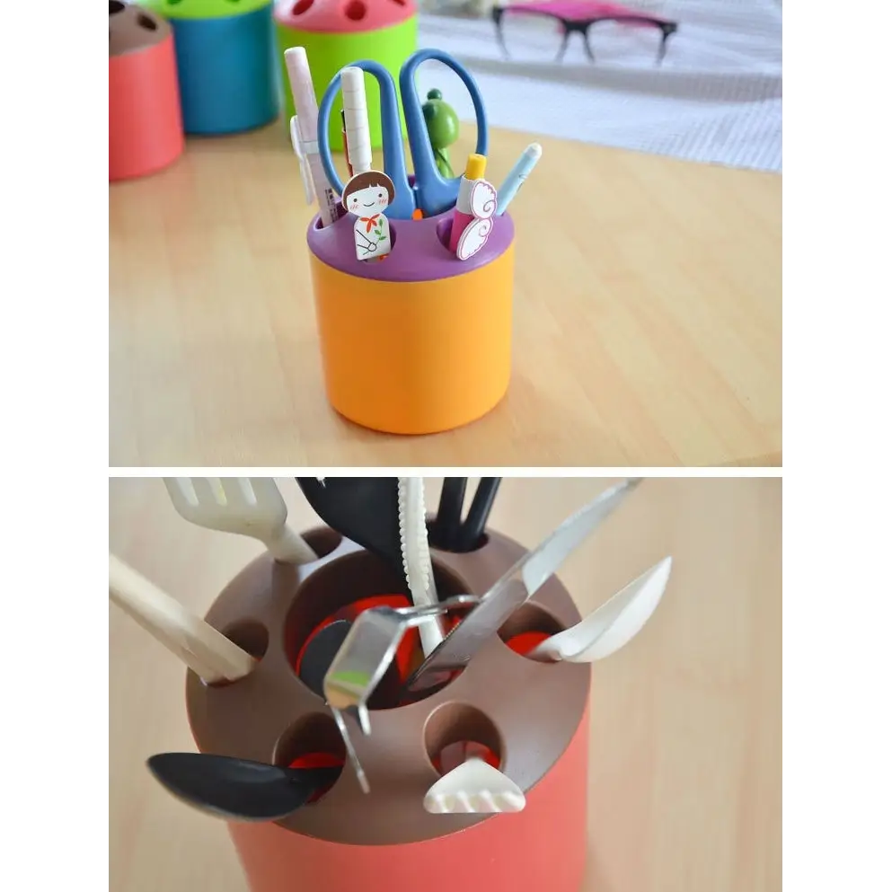 10 PCS Multi-function Creative Colour Pen Container Toothbrush Seat School Stationery Life Office Supplies Random Color