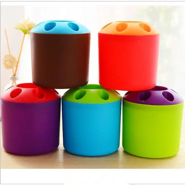 10 PCS Multi-function Creative Colour Pen Container Toothbrush Seat School Stationery Life Office Supplies Random Color