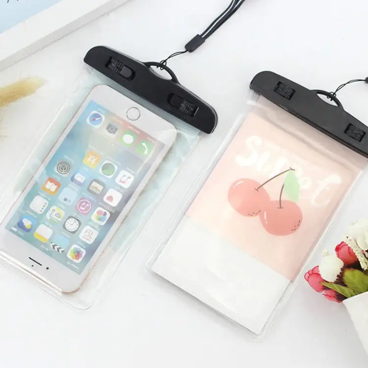 10 PCS Outdoor Diving Swimming Creative Cartoon Touch Screen Transparent PVC Mobile Phone Waterproof Bag Color Random
