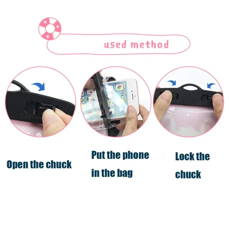 10 PCS Outdoor Diving Swimming Creative Cartoon Touch Screen Transparent PVC Mobile Phone Waterproof Bag Color Random