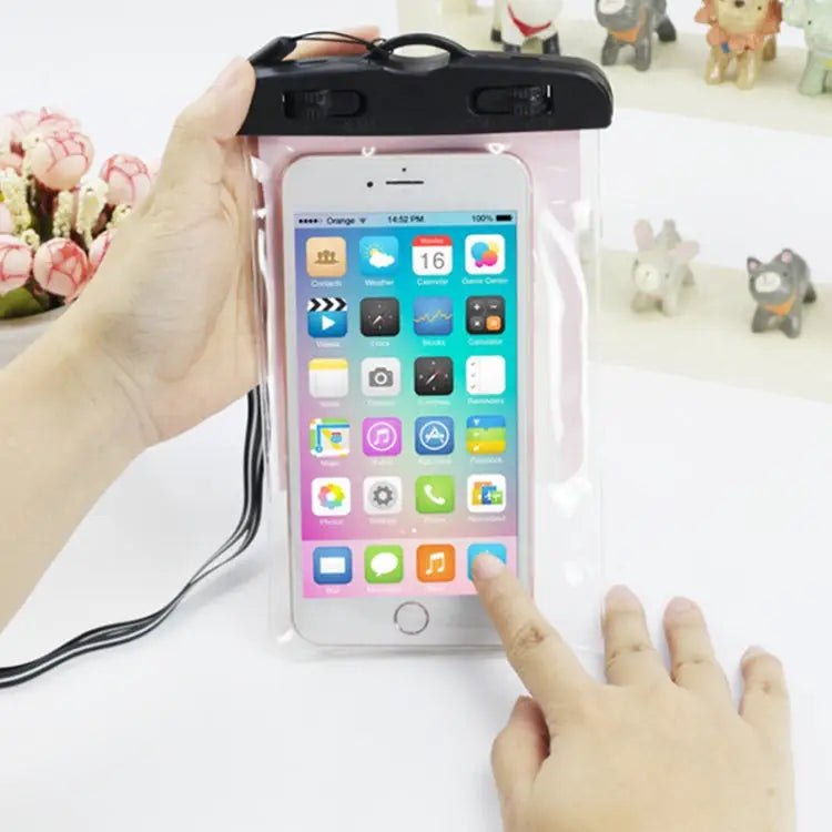 10 PCS Outdoor Diving Swimming Creative Cartoon Touch Screen Transparent PVC Mobile Phone Waterproof Bag Color Random
