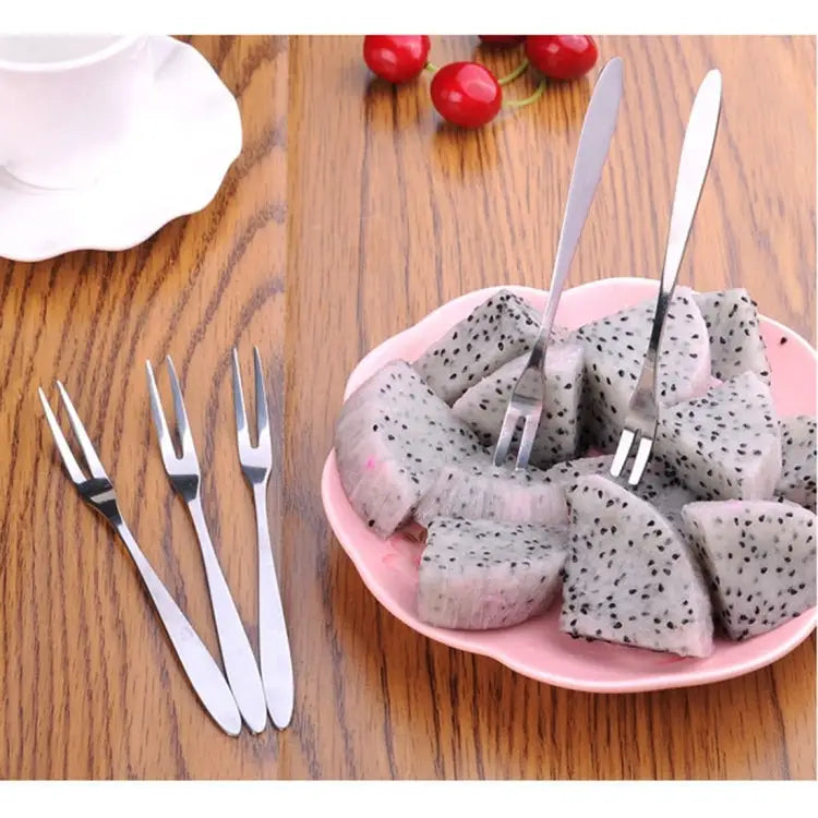10 PCS Stainless Steel Fruit Fork Creative Environmental Small Fruit Prong 10 PCS Fruit Fork - 10 PCS Fruit Fork