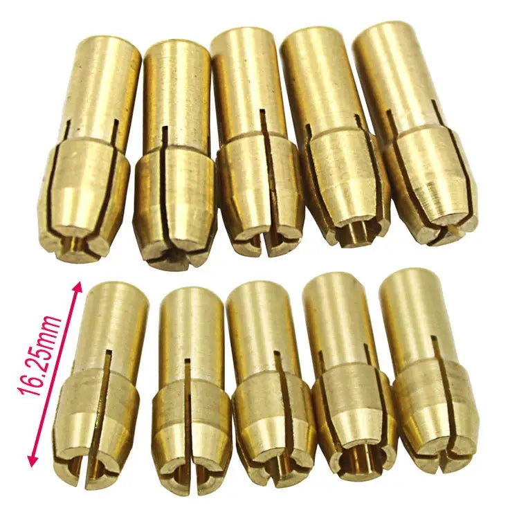 10 PCS Three-claw Copper Clamp Nut for Electric Mill Fittings，Bore diameter: 3.2mm - Bore diameter: 3.2mm