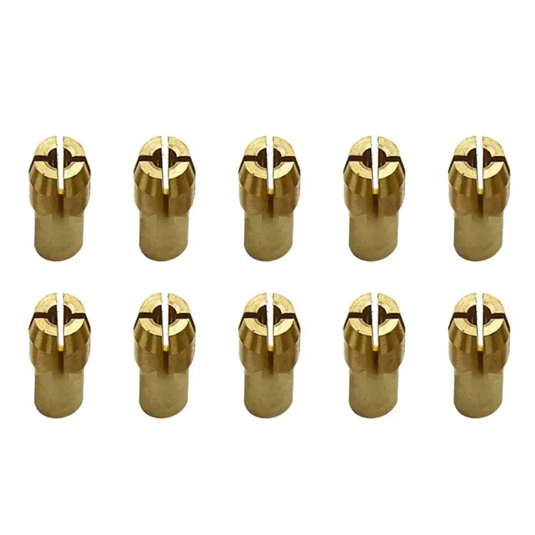 10 PCS Three-claw Copper Clamp Nut for Electric Mill Fittings，Bore diameter: 2.2mm - Bore diameter: 2.2mm