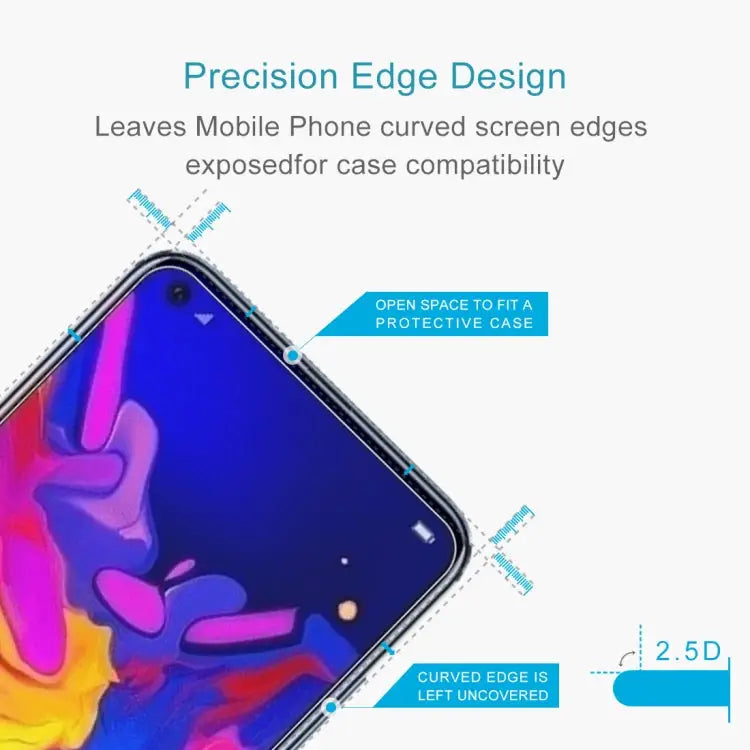 100 PCS 0.26mm 9H 2.5D Explosion-proof Tempered Glass Film for Huawei Honor View 20 Huawei Honor View 20 - Huawei Honor