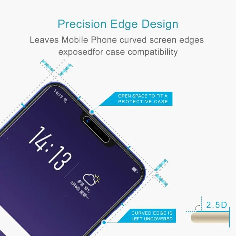 100 PCS 0.26mm 9H 2.5D Tempered Glass Film for OPPO AX5 For OPPO AX5 (100 PCS) - For OPPO AX5 (100 PCS)