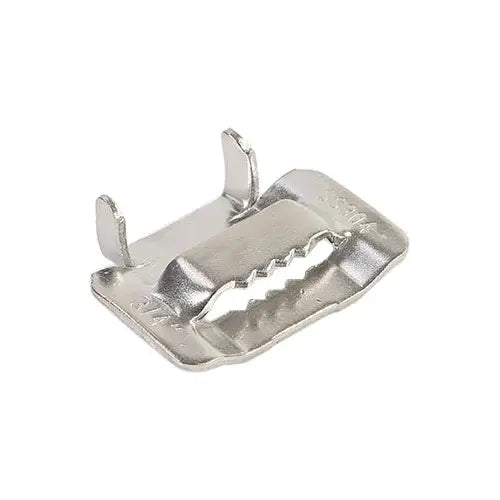 100 PCS 12.7mm 304 Stainless Steel Tie Lock Type Cable Wrapped Bundle Buckle 12.7mm - 12.7mm