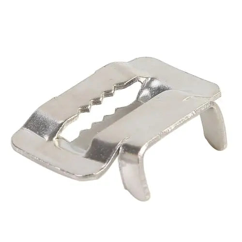100 PCS 12.7mm 304 Stainless Steel Tie Lock Type Cable Wrapped Bundle Buckle 12.7mm - 12.7mm
