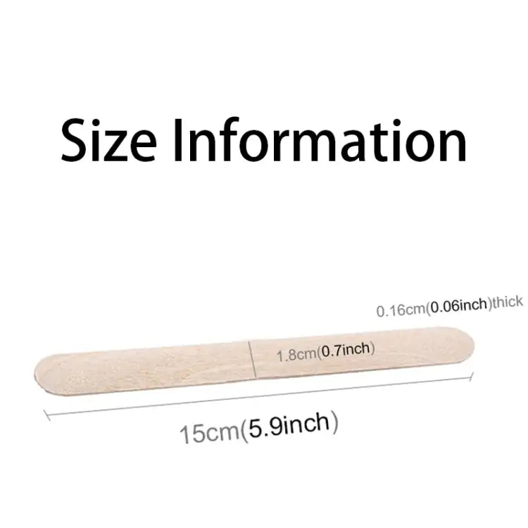 100 PCS 15cm Wooden Spatulas Wipe Wax Tools Ice-cream Bar Sticks - Wipe Wax Tools