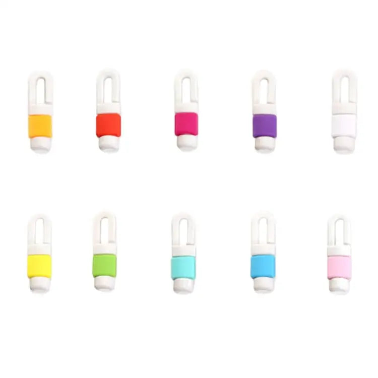 100 PCS Earphone Headphone Wire Cable Line Protective Cover Winder Cord Wrap Organizer Random Color Delivery 100 PCS