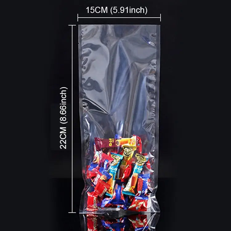 100 PCS Food Vacuum Packaging Transparent Plastic Bag Nylon Fresh-keeping Bag Size: 25cm x 35cm Size: 15cm x 22cm