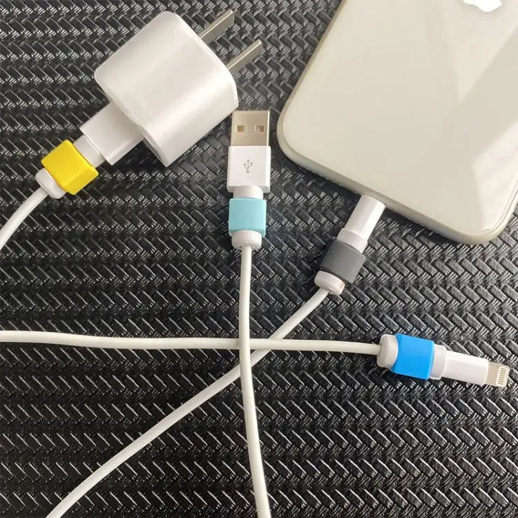 100 PCS Headphone Wire Data Cable Protection Cover Winder Cord Wrap Organizer Random Color Delivery 100 PCS Organizer