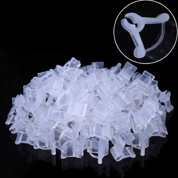 100 PCS Plant Grafting Gardening Plastic Grafting Folder Grafting Clip Transparent Gardening Plastic Grafting Clip