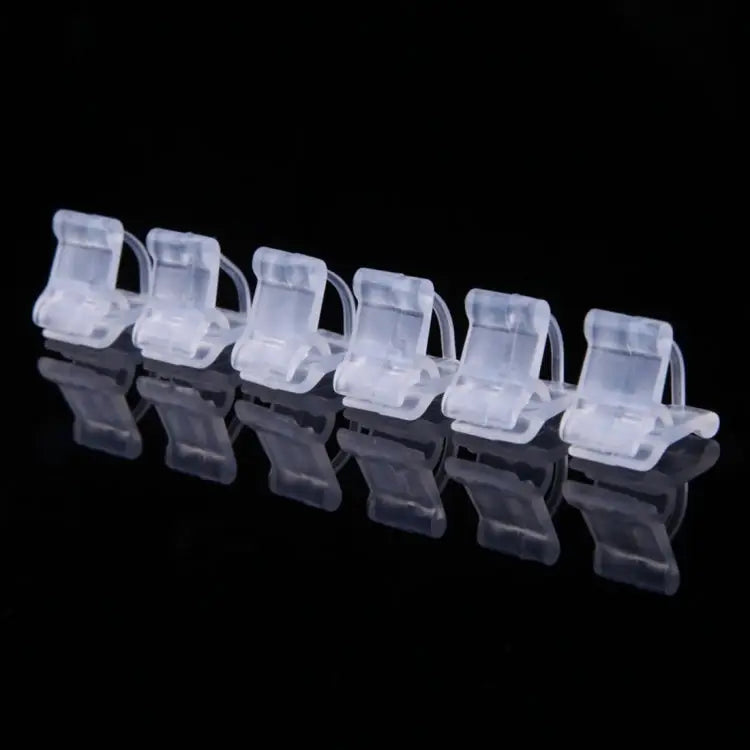 100 PCS Plant Grafting Gardening Plastic Grafting Folder Grafting Clip Transparent Gardening Plastic Grafting Clip