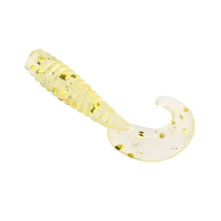 100 PCS Sequins Long Tail Maggots Shape Fishing Lures Artificial Fishing Bait Length: 3.5cm Sequins Long Tail Maggots