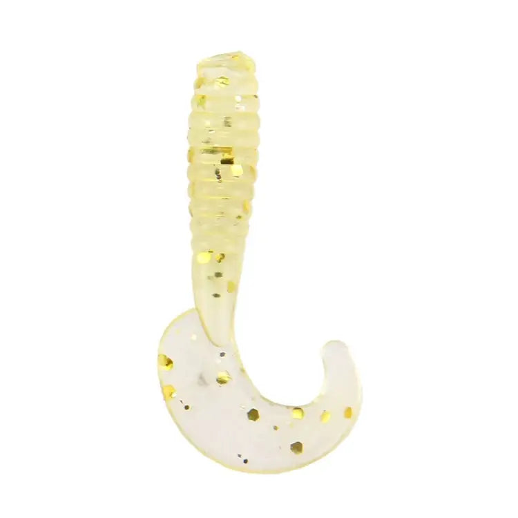 100 PCS Sequins Long Tail Maggots Shape Fishing Lures Artificial Fishing Bait Length: 3.5cm Sequins Long Tail Maggots
