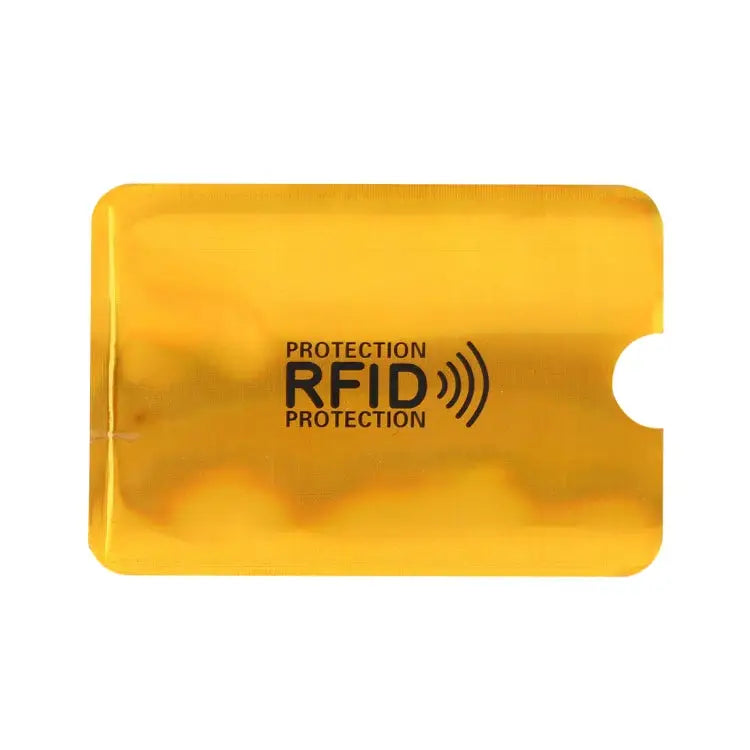 100pcs Aluminum Foil RFID Blocking Credit Card ID Bank Card Case Card Holder Cover Size: 9 x 6.3cm